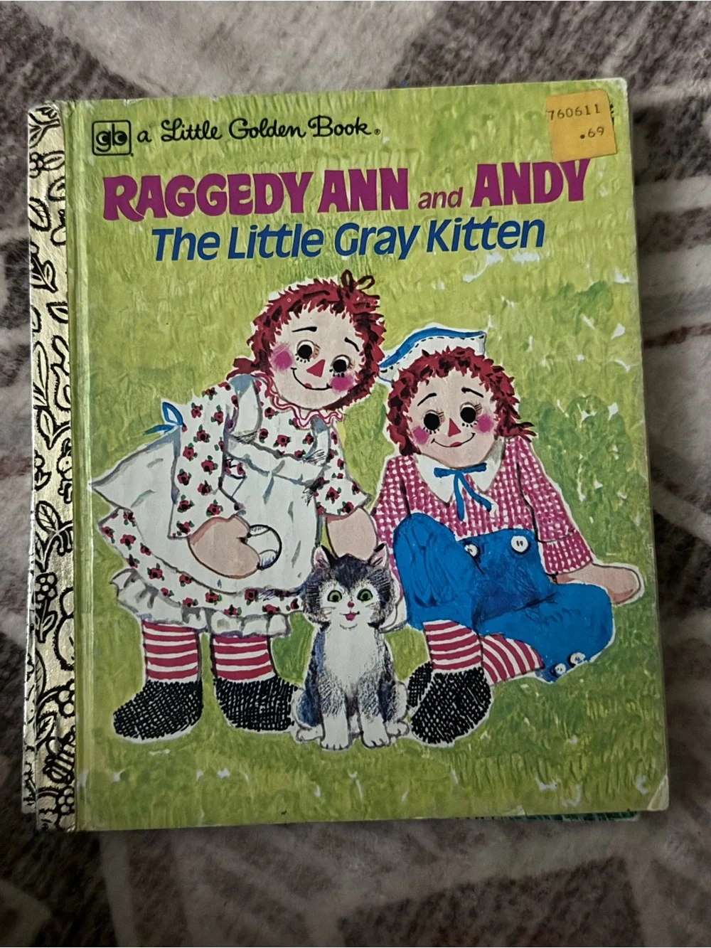 Vintage Little Golden Books Lot of 5 Disney Raggedy Ann Farm Animals 1979–1992